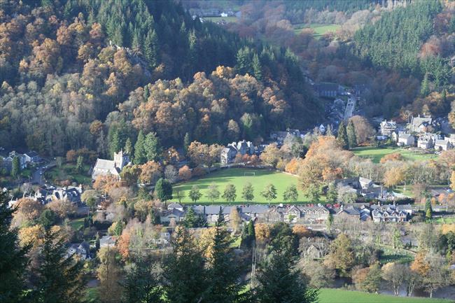 View down on Betws-y-Coed