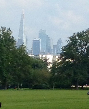 London skyline from Ruskin Park