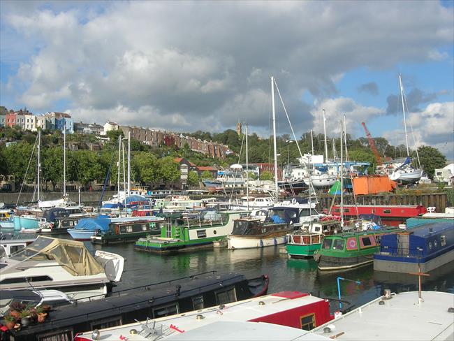 Cliftonwood and Cabot Tower, from the Marina