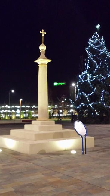 The High Cross monument, on Jubilee Square