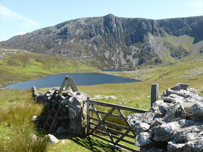 LLynnau Cwm Silyn beneath Craig Cwm Silyn