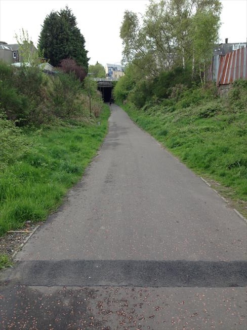 Start of walk on disused railway line at Loanhead