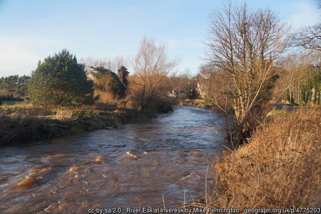 The River Esk by Inveresk