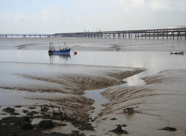 The 1km-long Occidental Jetty, which was built but never used due to the 1973 oil crisis. Today it lies abandoned.