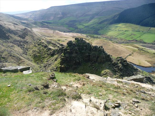 "The Tower" rock formation, Alport Castles.