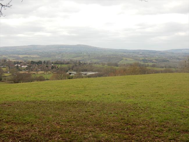 The view to Bayton from the green lane soon after Point 6