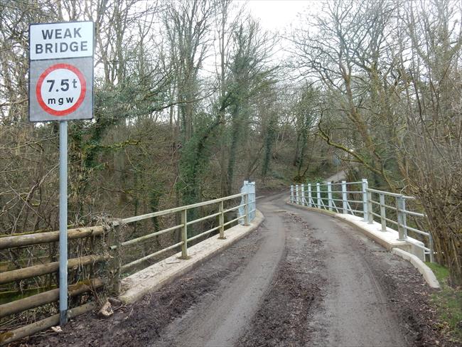 Road bridge a little before Point 3. Look underneath when crossing to see old hump backed brick bridge