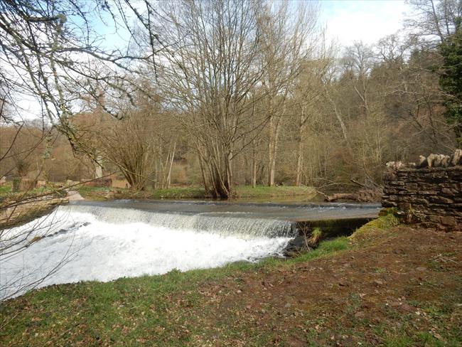 Ford and weir soon after Point 3 - fortunately there is also a footbridge just out of camera shot