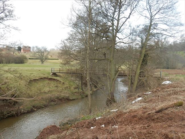 Second long footbridge over R. Rea between points 2 & 3