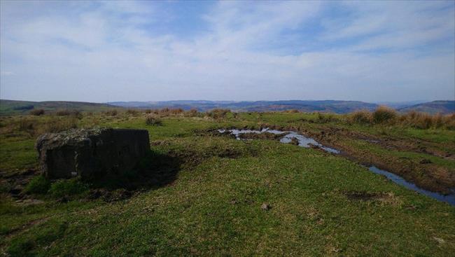 Mynydd Eglwysilan - fallen trig marker.