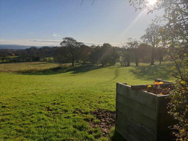 View southward from the approach to Legh Hall