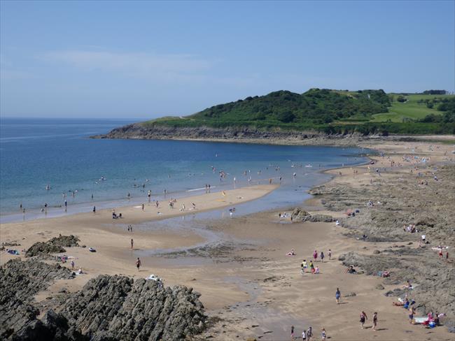 Langland Bay at low tide