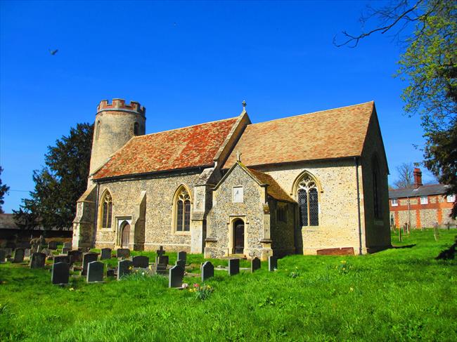 Bartlow Church has a round tower and murals