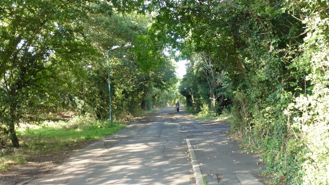 View along cycle track between waypoints [4] and [5]