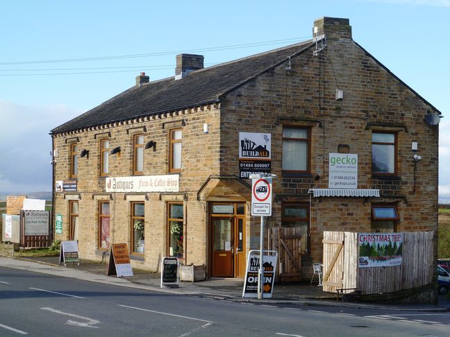 Old Lepton Co-op at corner of Knotty Lane