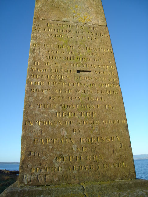 Inscription on the monument at Tomont End.