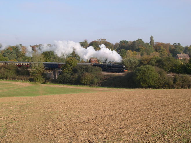 Steam-hauled excursion to Uckfield crossing the bridge you have just passed under.