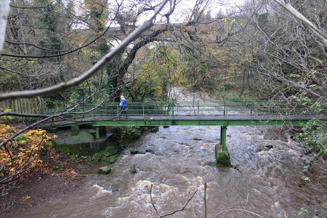 Footbridge across Water of Leith.