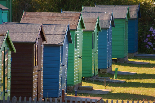 Beach huts at St Helens