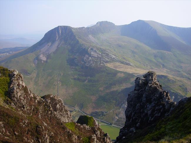 View from Craig y Bera towards East end of Nantlle ridge